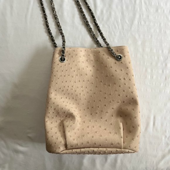 Laila Geir Ness Reversible Pale Pink and Pewter Faux Leather Shoulder Bag - Picture 7 of 9